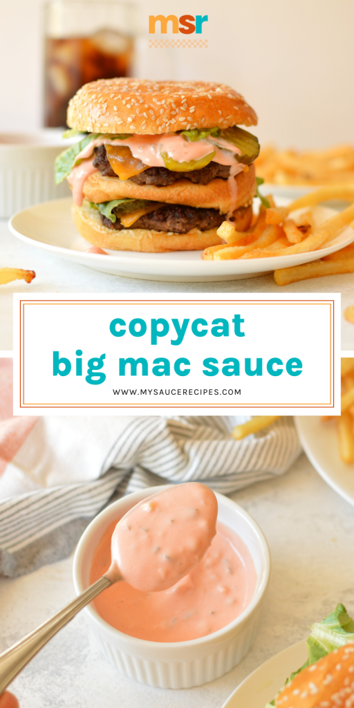 collage of big mac sauce for pinterest