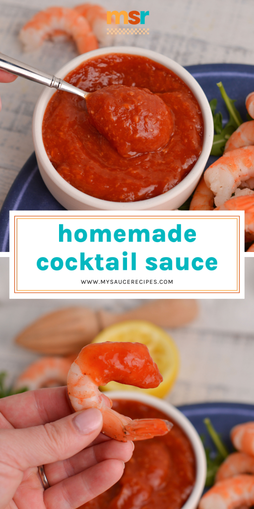 collage of cocktail sauce for pinterest
