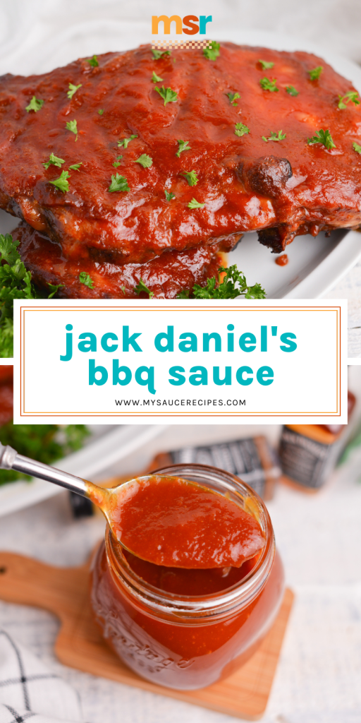 collage of jack daniels bbq sauce for pinterest