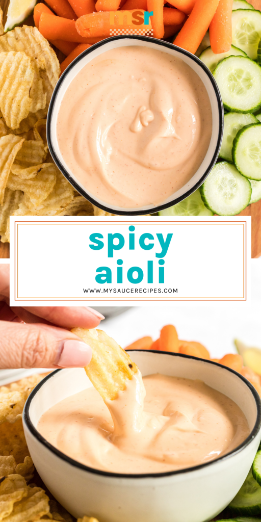 collage of spicy aioli for pinterest