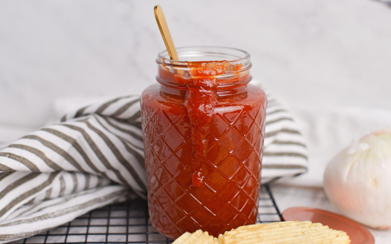 jar of spicy bbq sauce