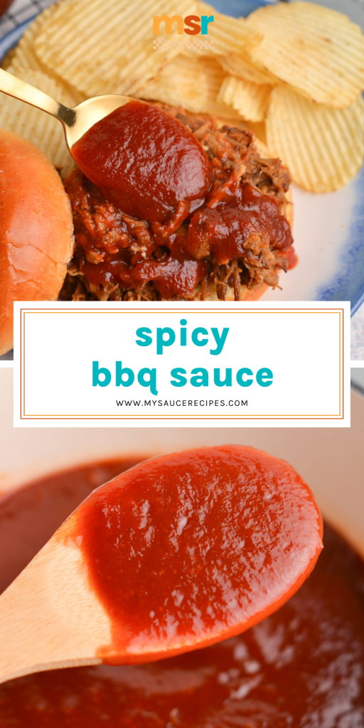 collage of spicy bbq sauce for pinterest