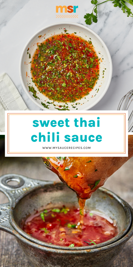 collage of sweet thai chili sauce for pinterest
