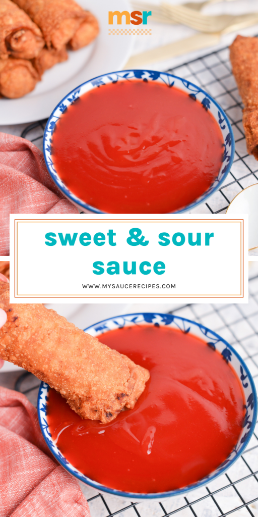 collage of sweet and sour sauce for pinterest