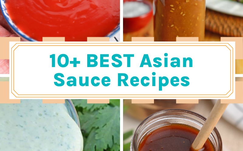 collage of asian sauce recipes