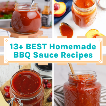 collage of homemade bbq sauce recipes