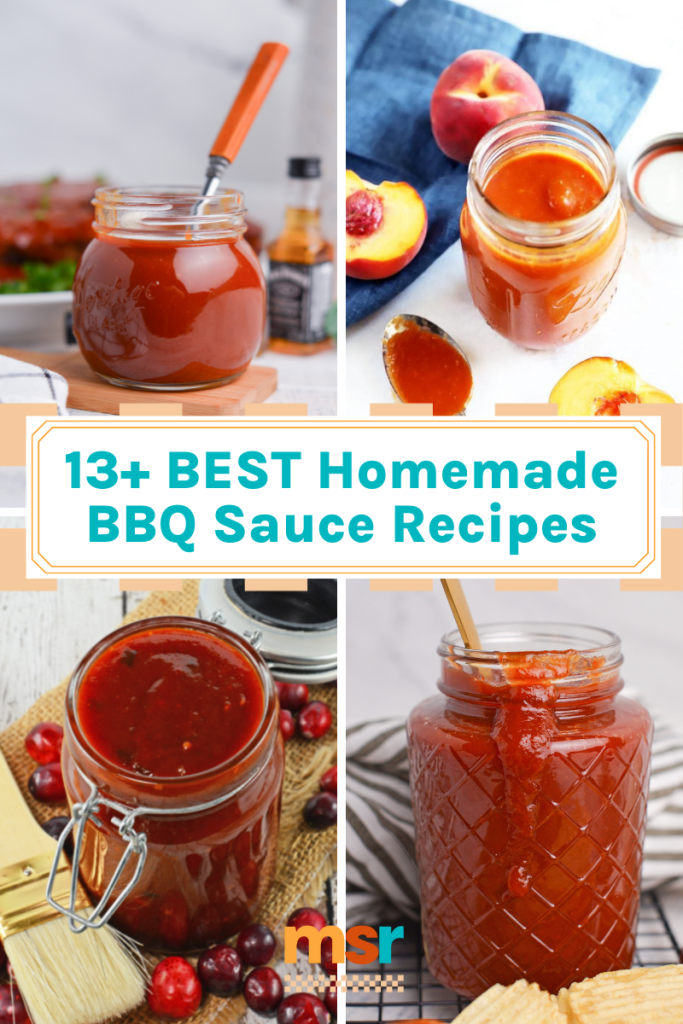 collage of homemade bbq sauce recipes