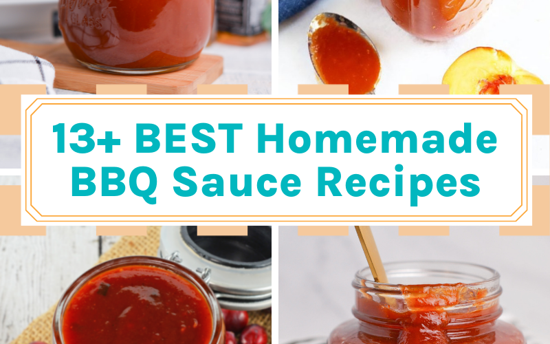 collage of homemade bbq sauce recipes