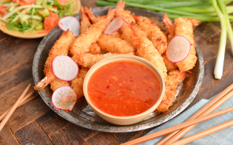 coconut shrimp dipping sauce with coconut shrimp