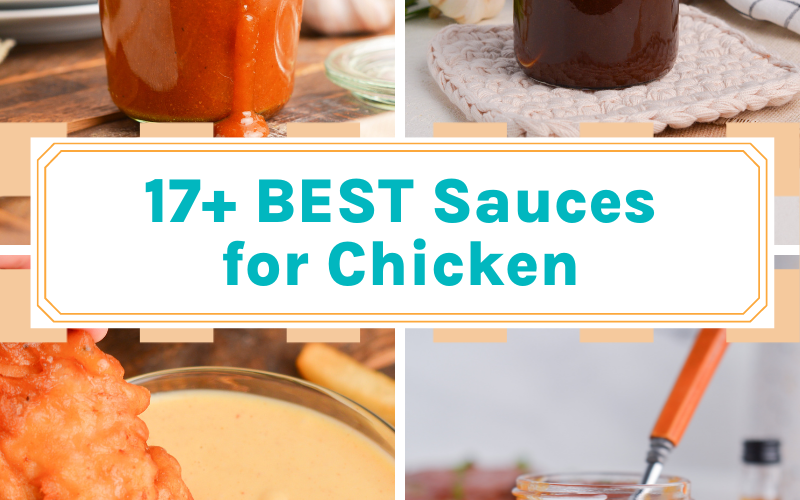 collage of sauces for chicken