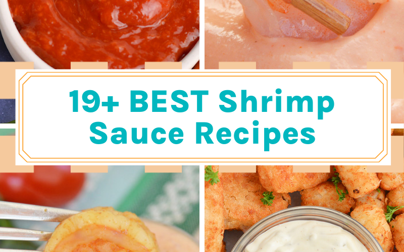 collage of shrimp sauce recipes