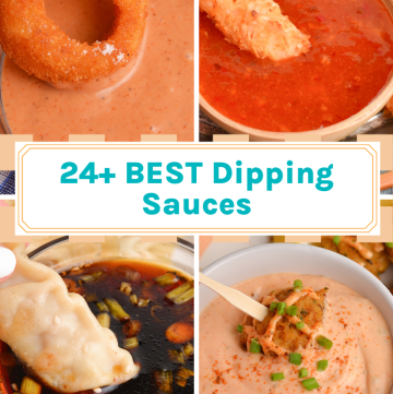collage of dipping sauces