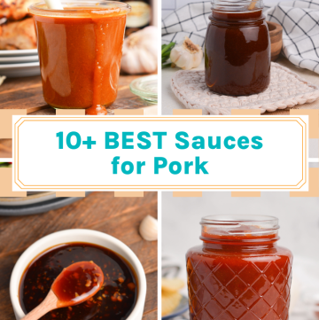 collage of sauces for pork