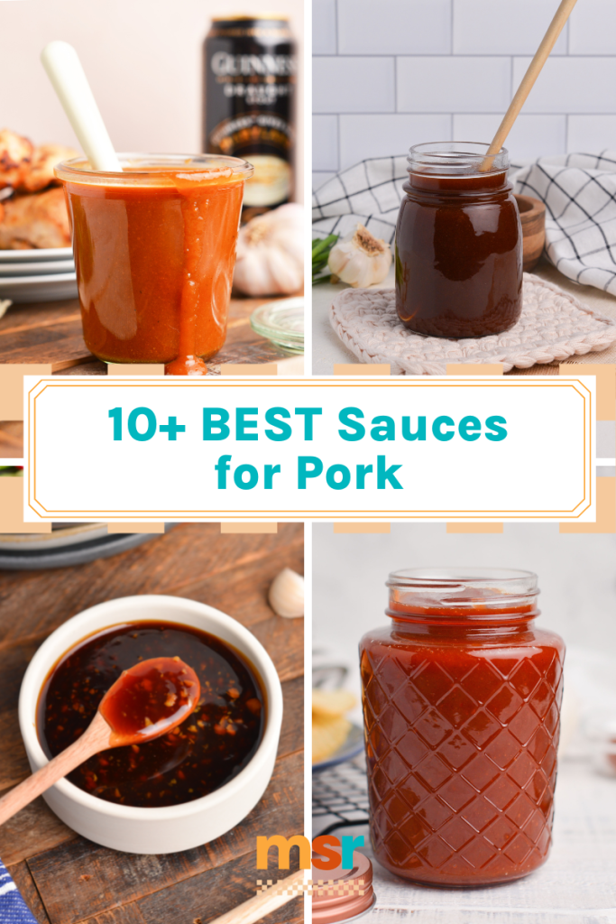 collage of sauces for pork