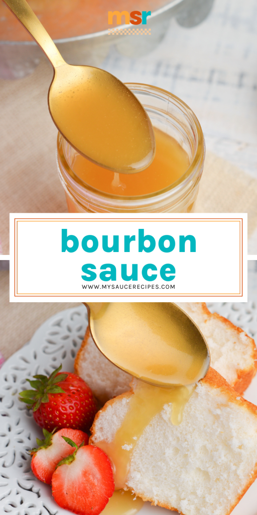 collage of bourbon sauce for pinterest