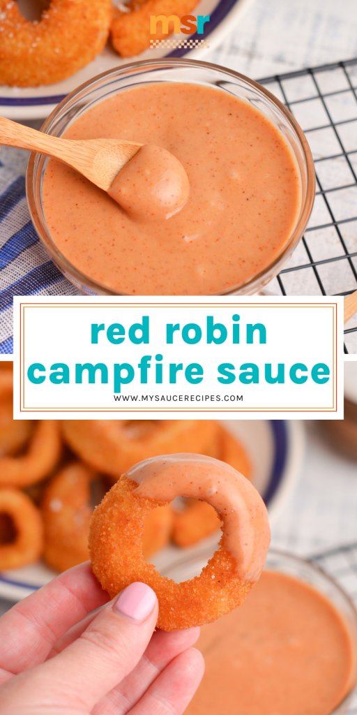 collage of red robin campfire sauce for pinterest