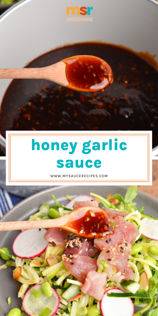 collage of honey garlic sauce for pinterest