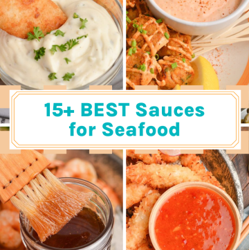 collage of sauces for seafood