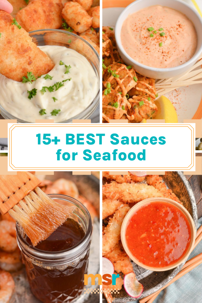 collage of sauces for seafood