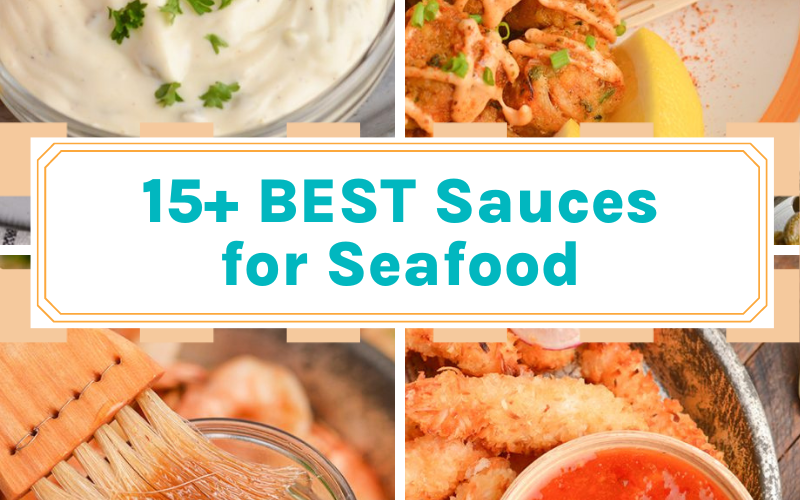 collage of sauces for seafood