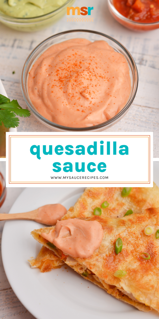 collage of quesadilla sauce for pinterest