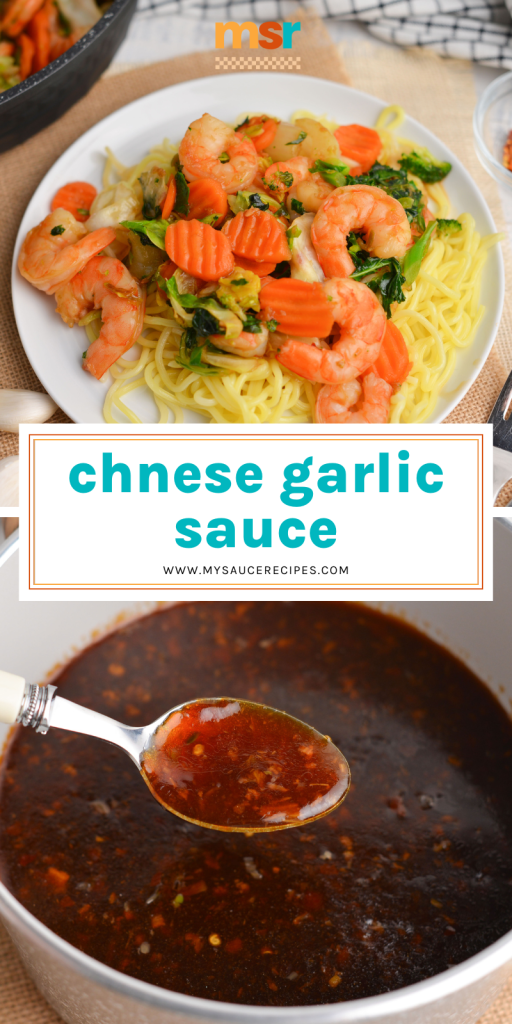 collage of chinese garlic sauce for pinterest