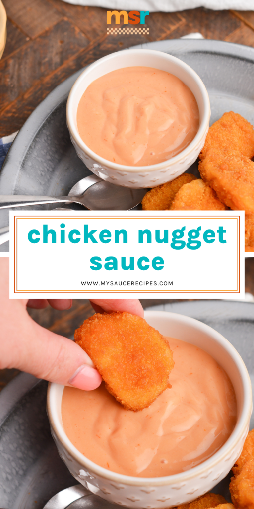 collage of chicken nugget sauce for pinterest