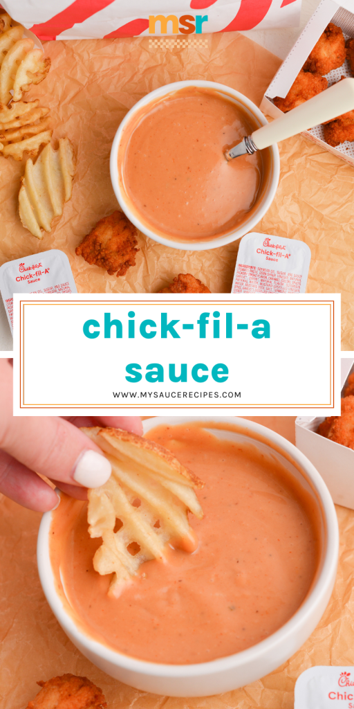 collage of chick-fil-a sauce for pinterest