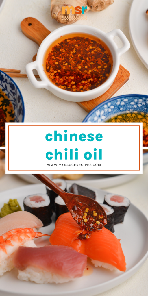 collage of chinese chili oil for pinterest