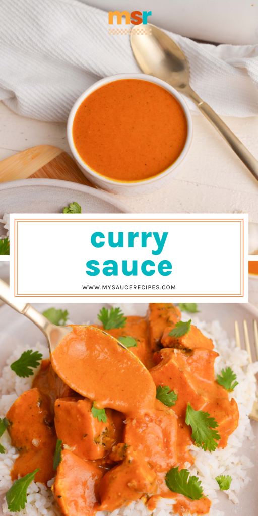 collage of curry sauce for pinterest