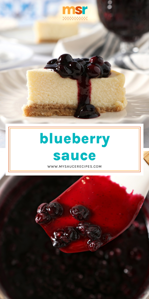 collage of blueberry sauce for pinterest