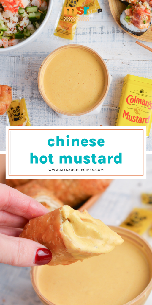 collage of chinese hot mustard for pinterest