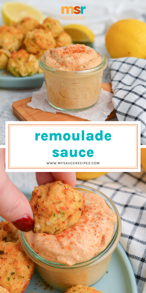 collage of remoulade sauce for pinterest