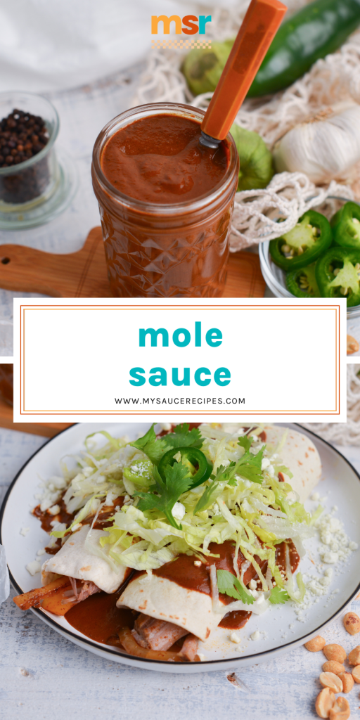 collage of mole sauce for pinterest