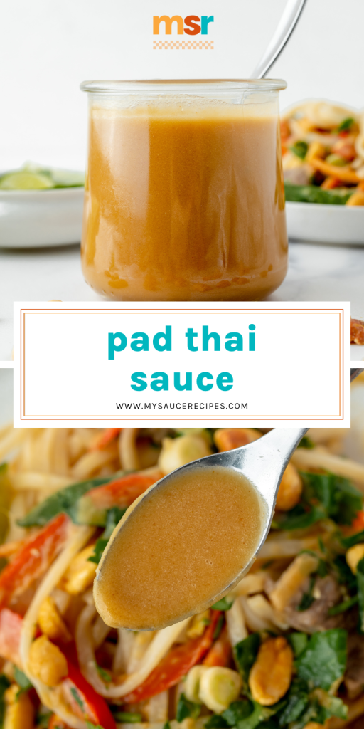 collage of pad thai sauce for pinterest