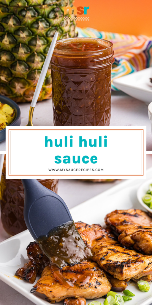 collage of huli huli sauce