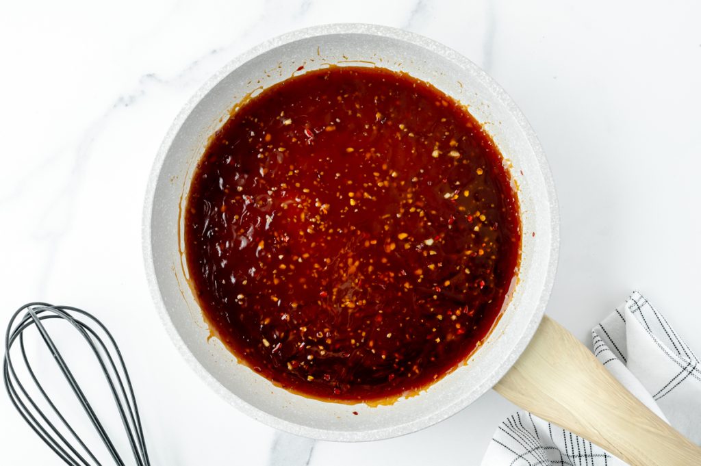 szechuan sauce in a pan