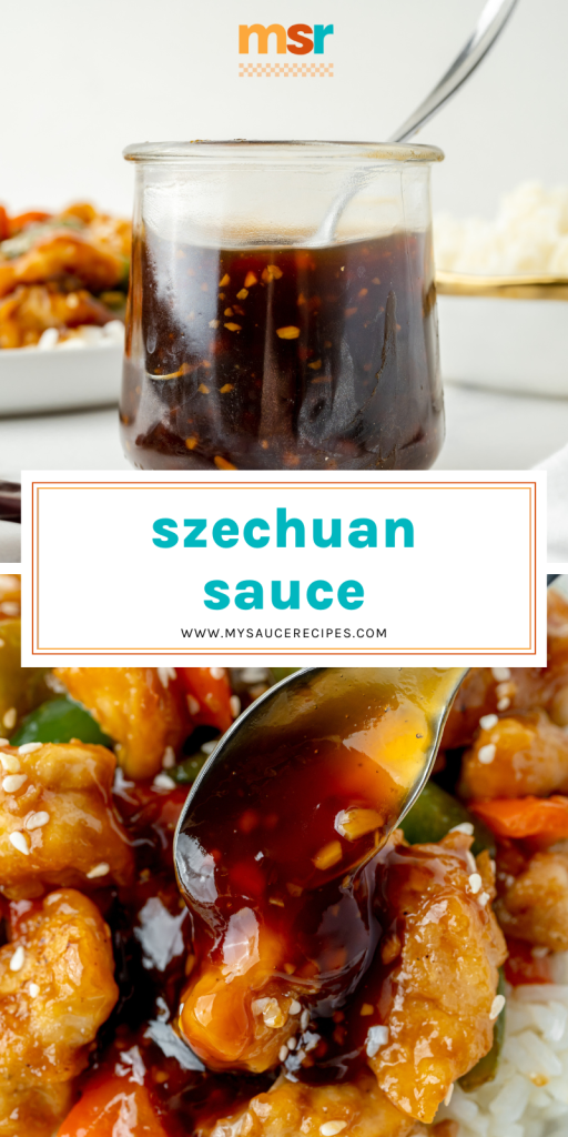 collage of szechuan sauce