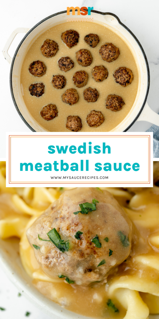 collage of swedish meatball sauce