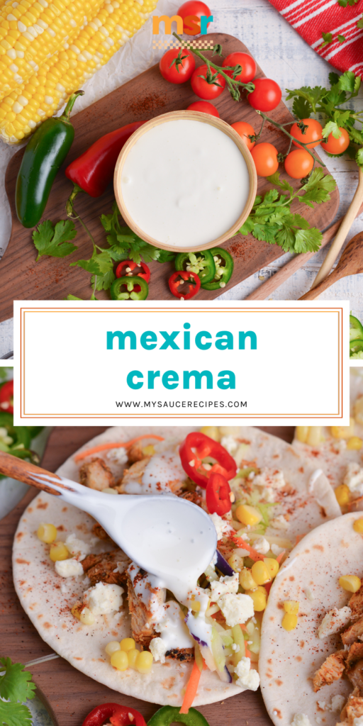 collage of mexican crema