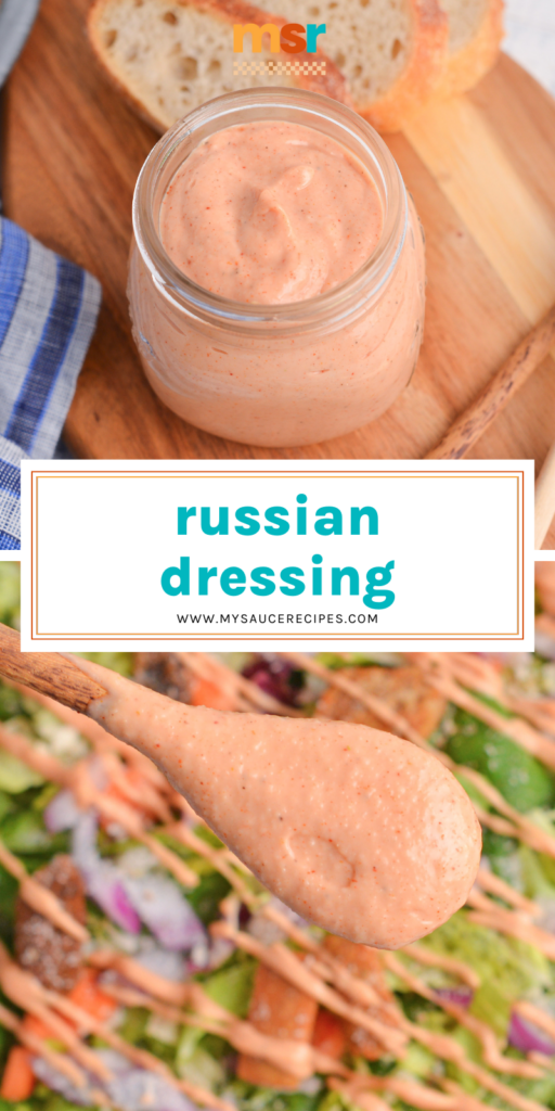 collage of russian dressing