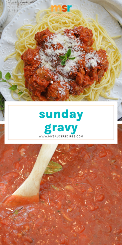 collage of sunday gravy