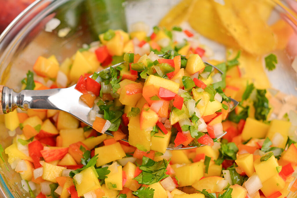 Mango Peach Salsa Recipe - Savory Experiments