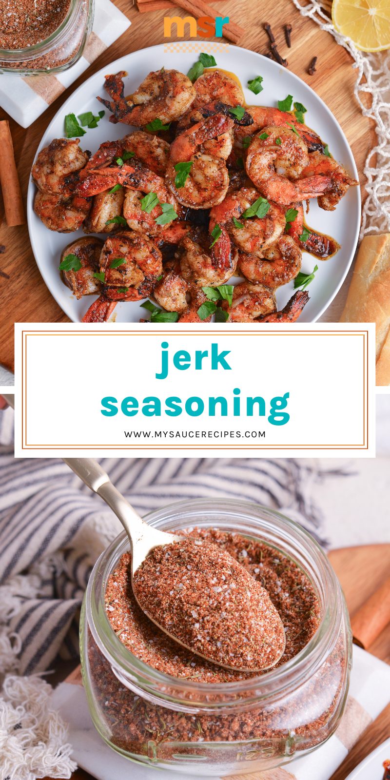 collage of jerk seasoning