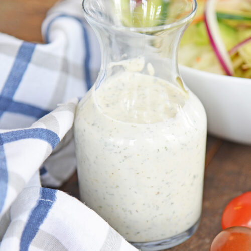 close up of jar of ranch dressing