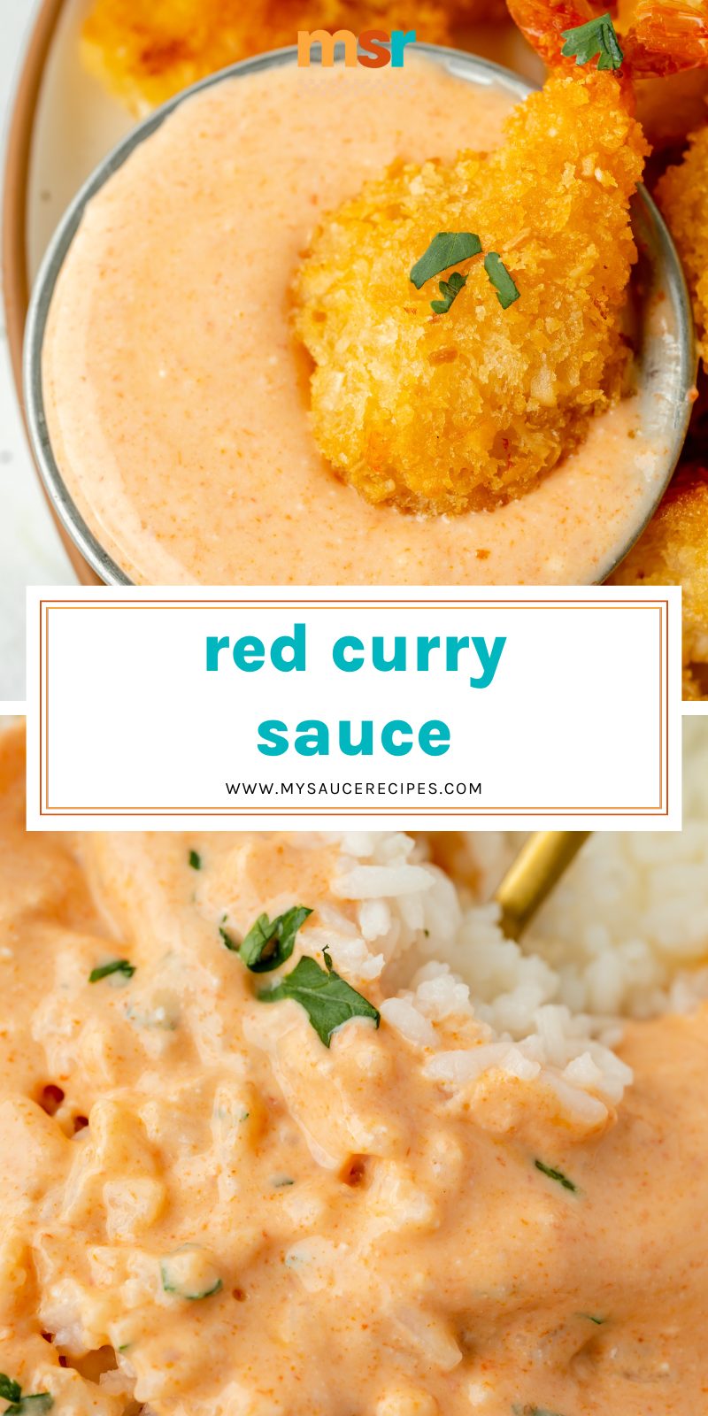 collage of red curry sauce