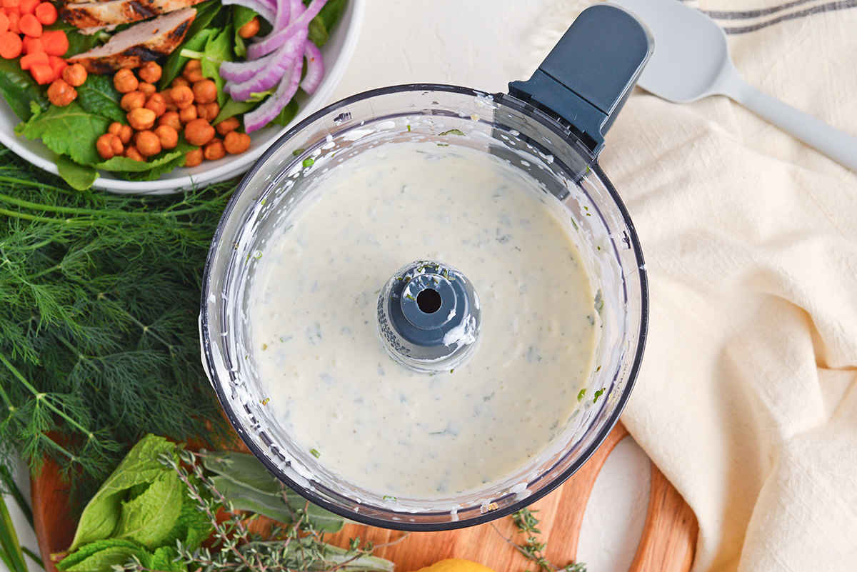 creamy dressing in food processor