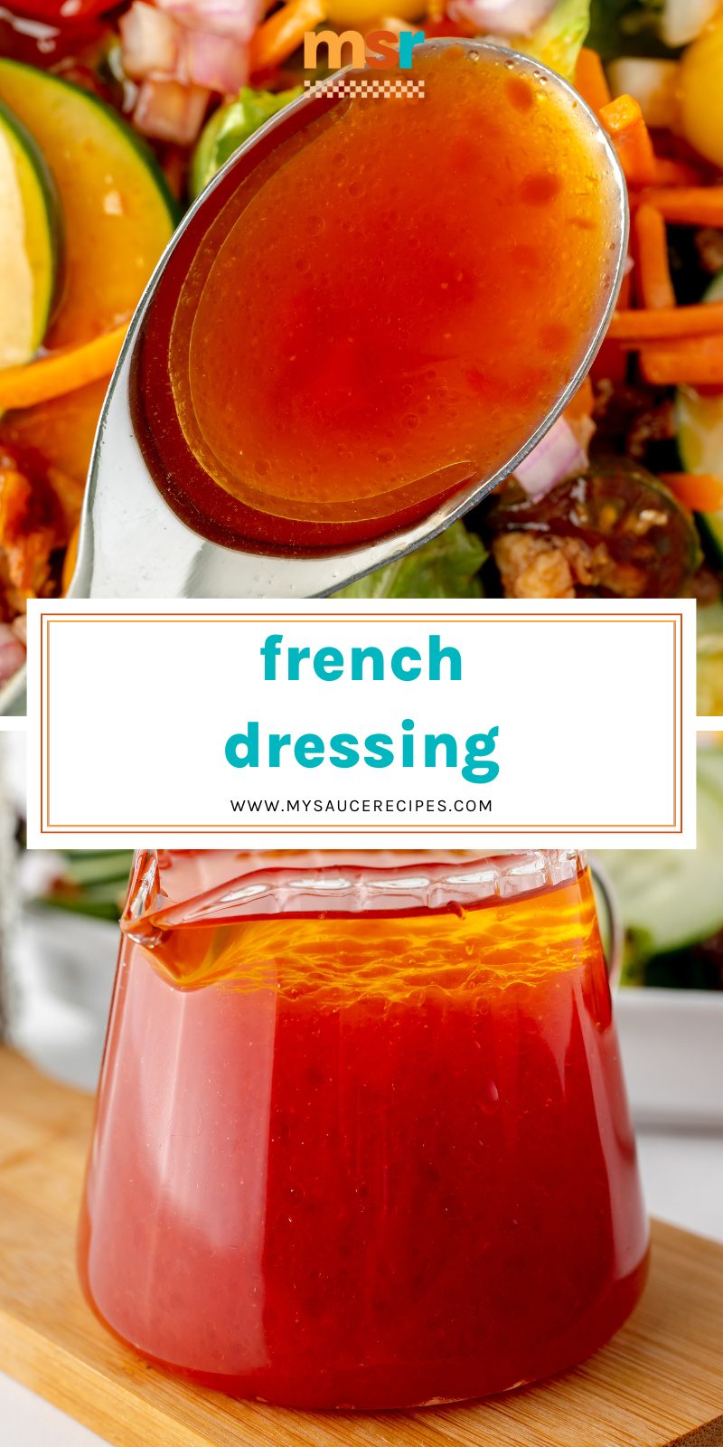 collage of french dressing