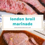 collage of london broil marinade