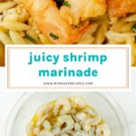 collage of shrimp marinade